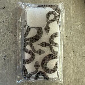 iPhone 15 Pro case with snake print
